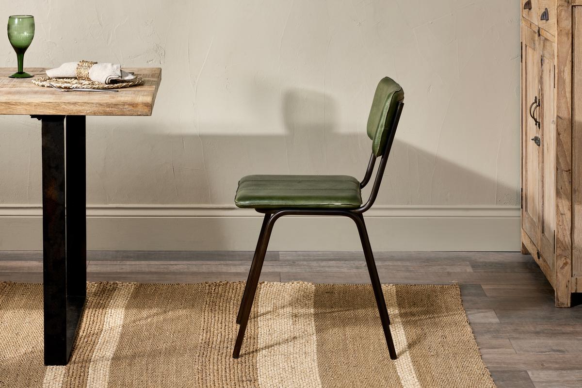 Nkuku Ukari Dining Chair Rich Green