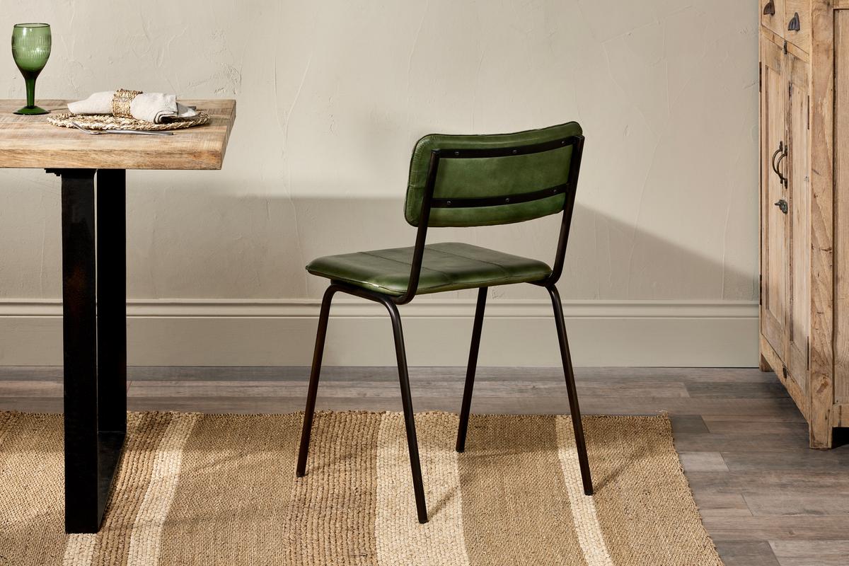 Nkuku Ukari Dining Chair Rich Green