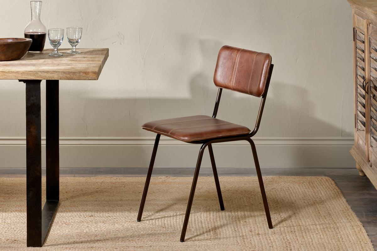 Nkuku Ukari Dining Chair Chocolate Brown