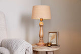 Nkuku Usha Classic Wooden Table Lamp Large