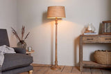 Nkuku Usha Classic Wooden Floor Lamp