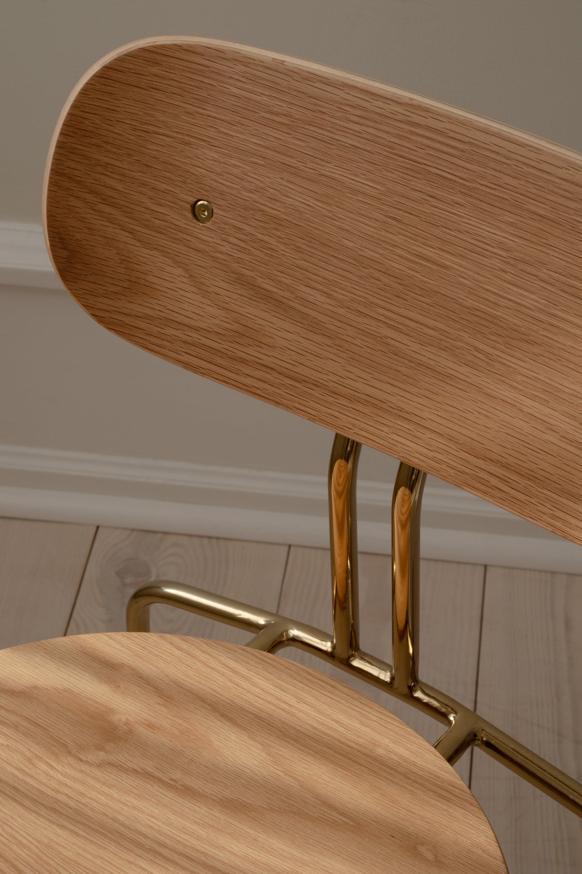 Umage Curious Oak Chair Brass Legs