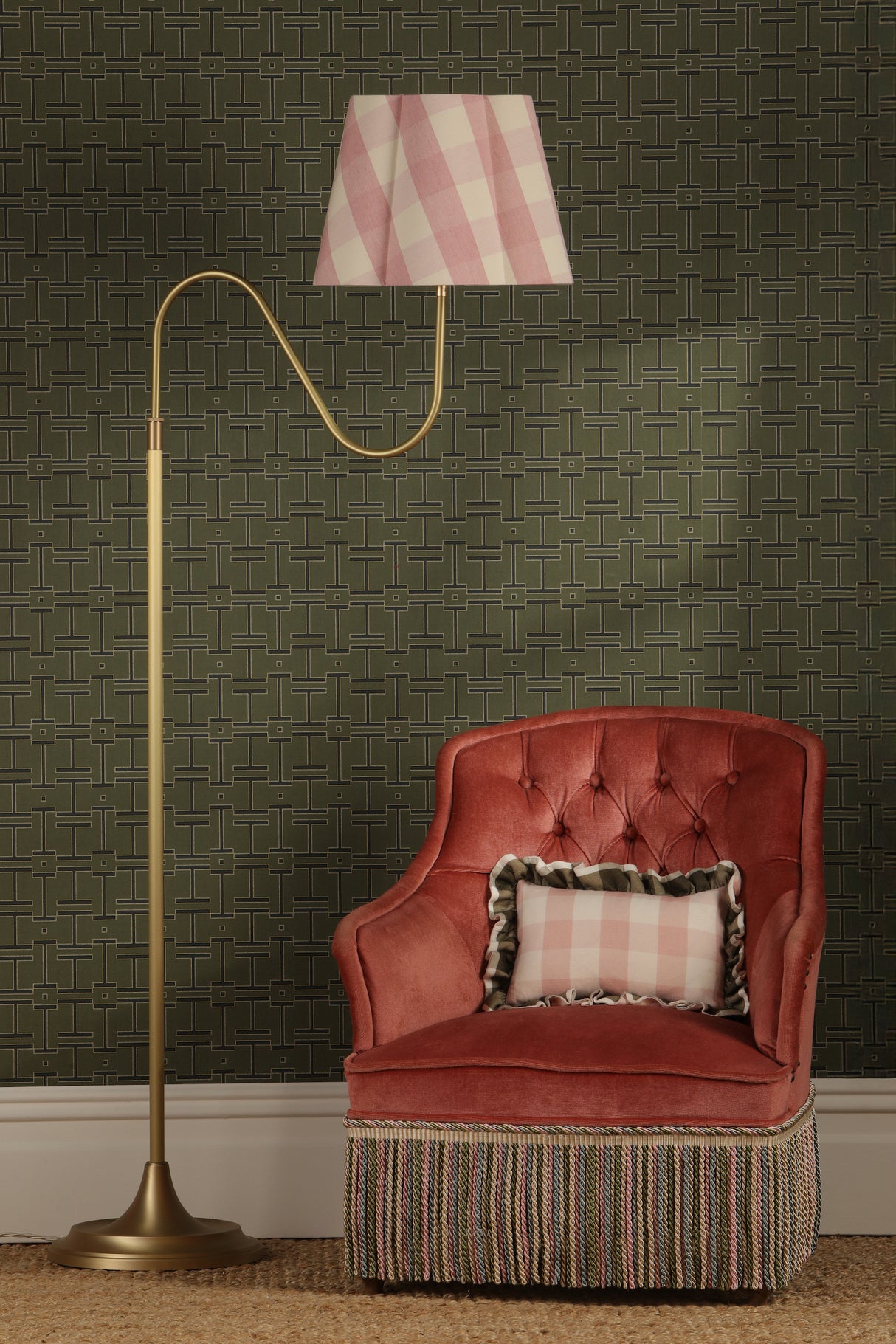 David Hunt Uppsala Floor Lamp Brushed Brass Base Only