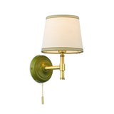 Joules Upton Wall Light Matt Green With Shade
