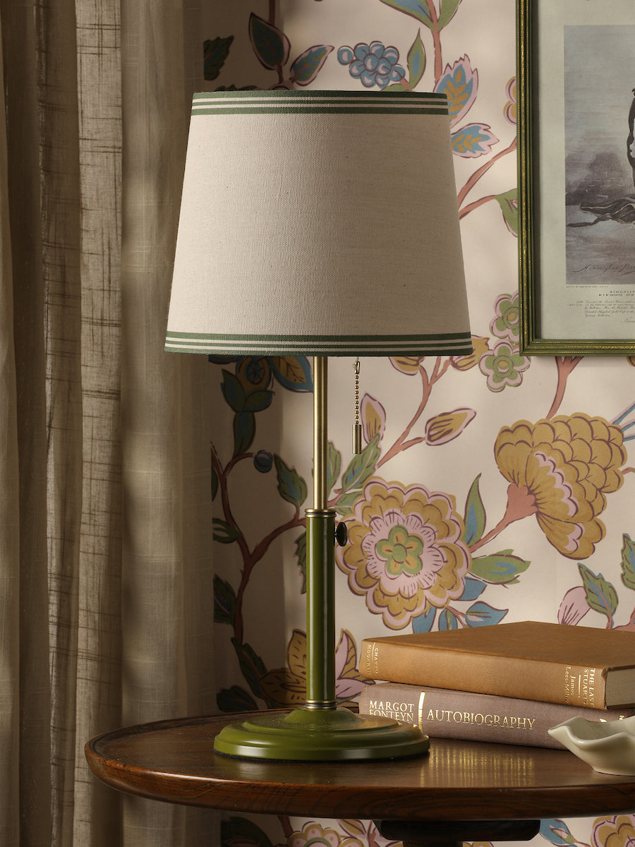 Joules Upton Table Lamp Matt Green With Shade