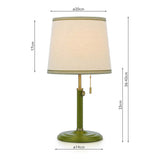 Joules Upton Table Lamp Matt Green With Shade