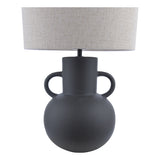 Dar Urn Ceramic Table Lamp Black With Shade –  from Amos Lighting + Home