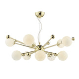 Dar Ursa 10 Light Sputnik Pendant Chandelier Polished Gold Opal Glass –  from Amos Lighting + Home