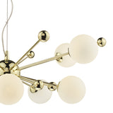 Dar Ursa 10 Light Sputnik Pendant Chandelier Polished Gold Opal Glass –  from Amos Lighting + Home