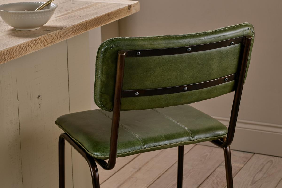 Nkuku Ukari Counter Chair Rich Green