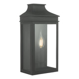 Dar Vapour Outdoor Coach Lantern Wall Light Black IP44