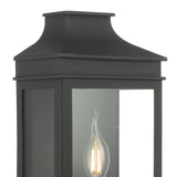 Dar Vapour Outdoor Coach Lantern Wall Light Black IP44