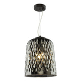 Dar Varius Pendant Matt Black and Smoked Glass