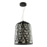 Dar Varius Pendant Matt Black and Smoked Glass