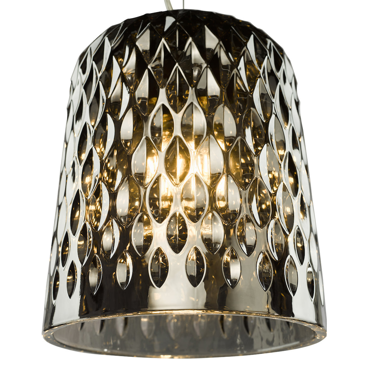 Dar Varius Pendant Matt Black and Smoked Glass