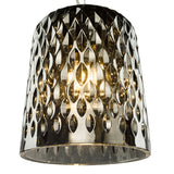 Dar Varius Pendant Matt Black and Smoked Glass