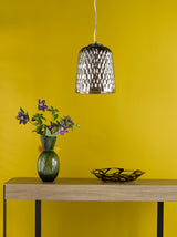 Dar Varius Pendant Matt Black and Smoked Glass