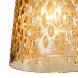 Dar Varius Pendant Natural Brass and Amber Glass