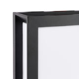 Dar Vayu 2 Light Outdoor Wall Light Matt Black and Opal IP44