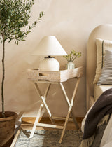 Garden Trading Wittering Side Table With Stand Rattan White
