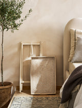 Garden Trading Wittering Side Table With Stand Rattan White