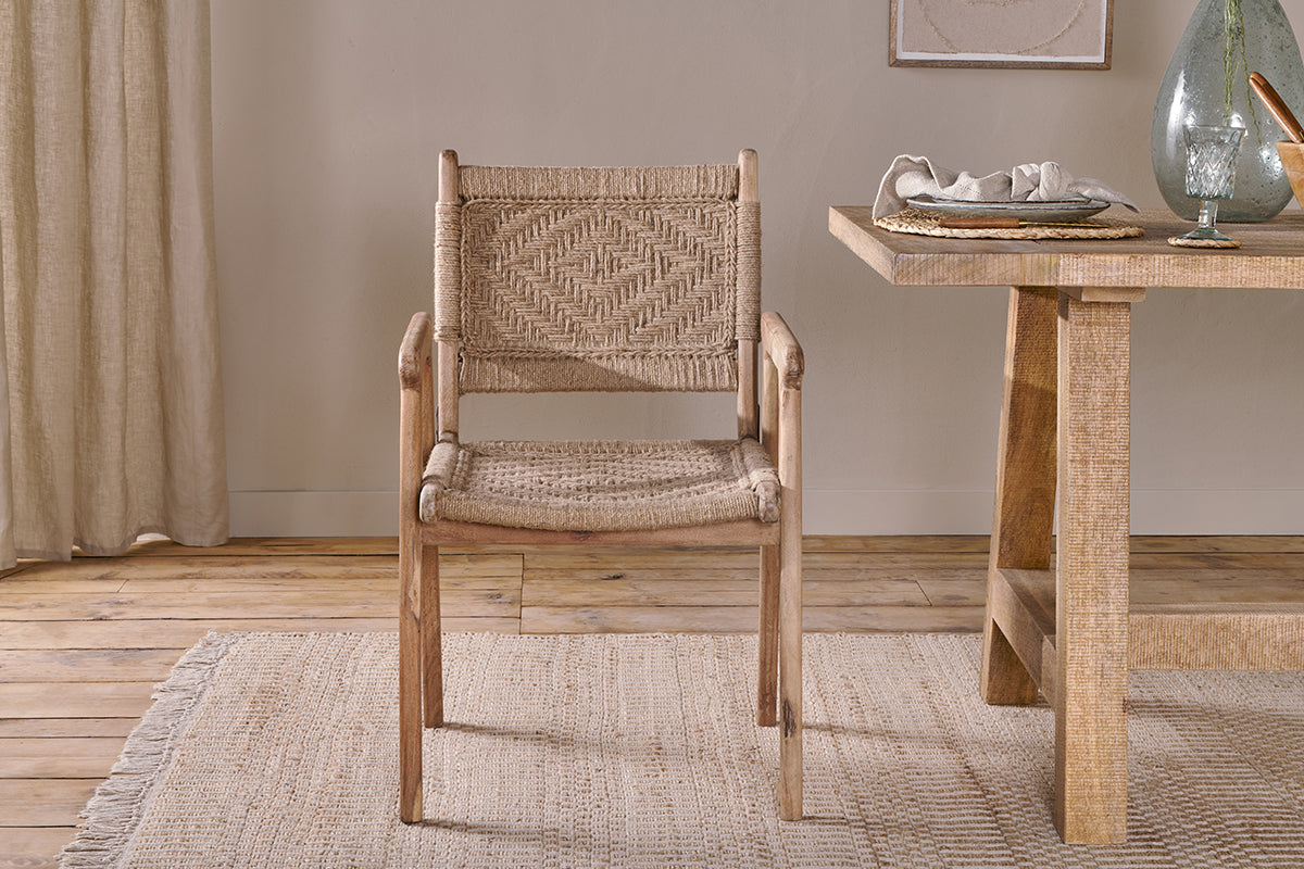 Nkuku Vinay Woven Dining Chair Natural