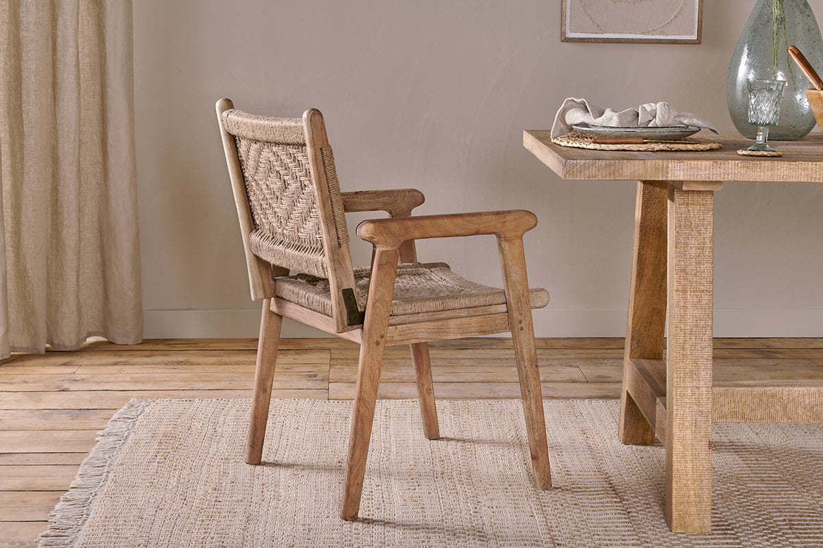 Nkuku Vinay Woven Dining Chair Natural