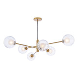 Dar Vignette 6 Light Pendant Aged Brass & Clear/Opal Glass –  from Amos Lighting + Home