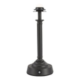 Dar Virgil Rechargeable Table Lamp Matt Black Base Only LED