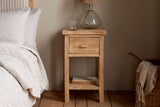 Nkuku Vivan Grooved Bedside Table Natural