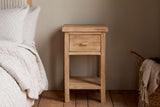 Nkuku Vivan Grooved Bedside Table Natural