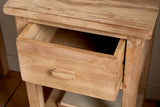 Nkuku Vivan Grooved Bedside Table Natural