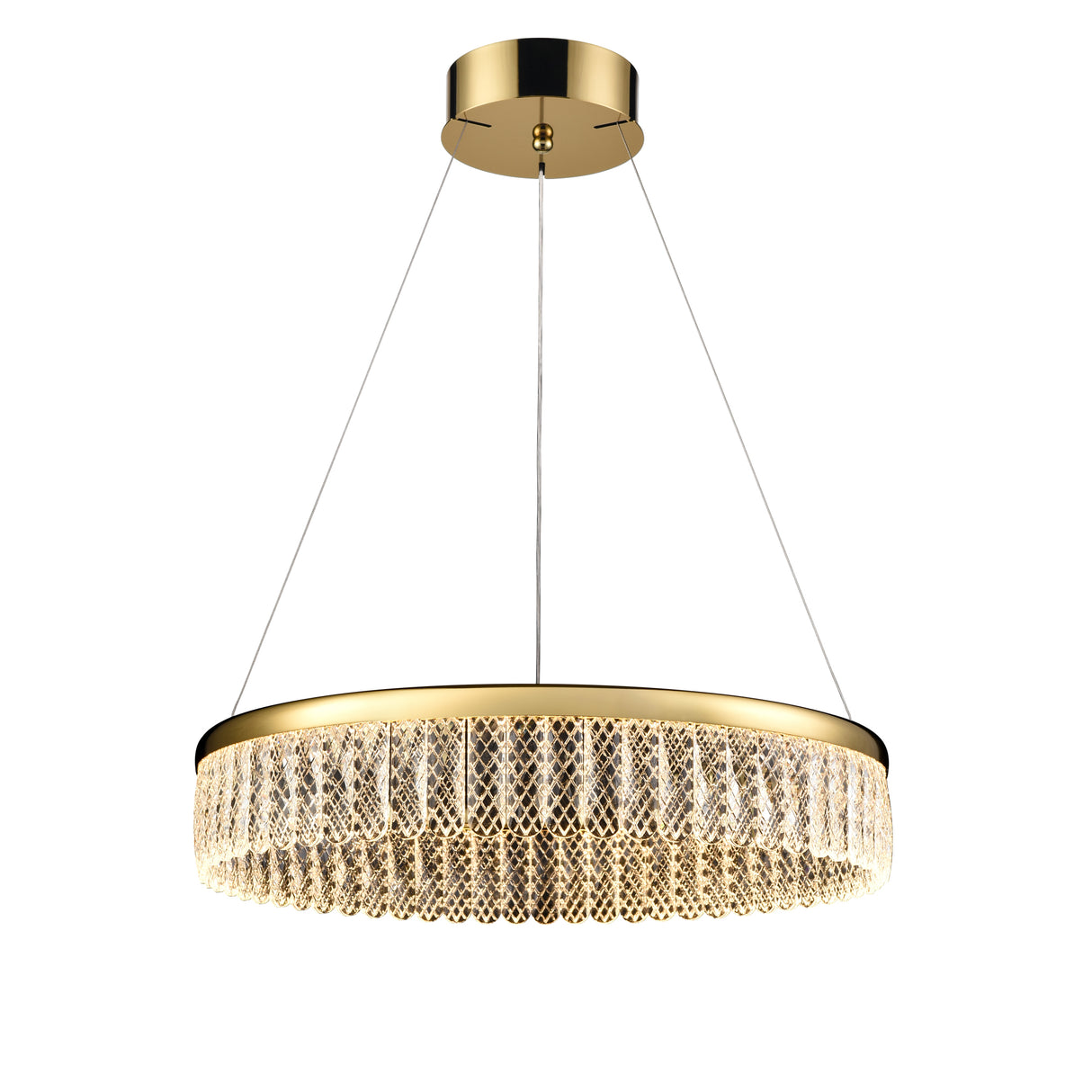 Franklite Victoria Single Tier LED Pendant Chandelier 60cm