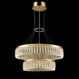 Franklite Victoria Double Tier LED Pendant Chandelier 60cm