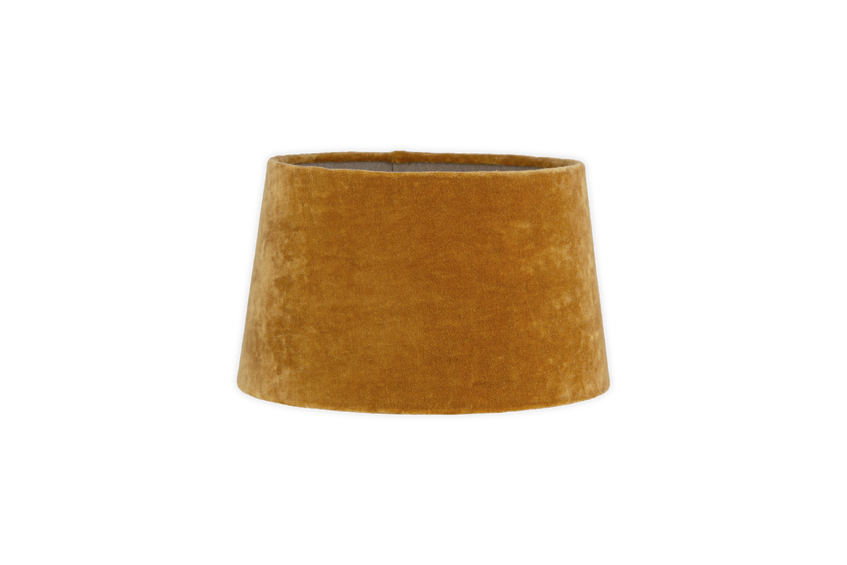 Nkuku Batakha Velvet & Linen Lampshade Dark Ochre Medium