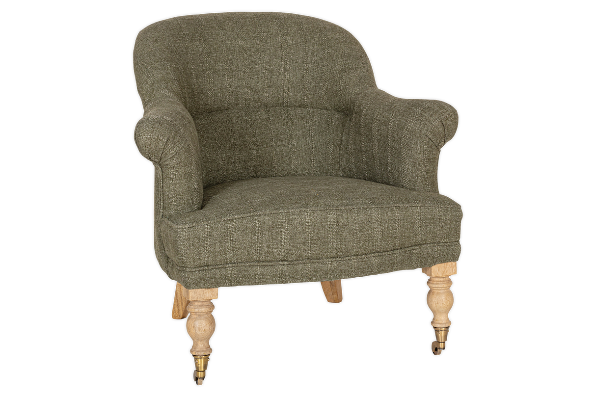 Nkuku Kiana Cotton Armchair Moss