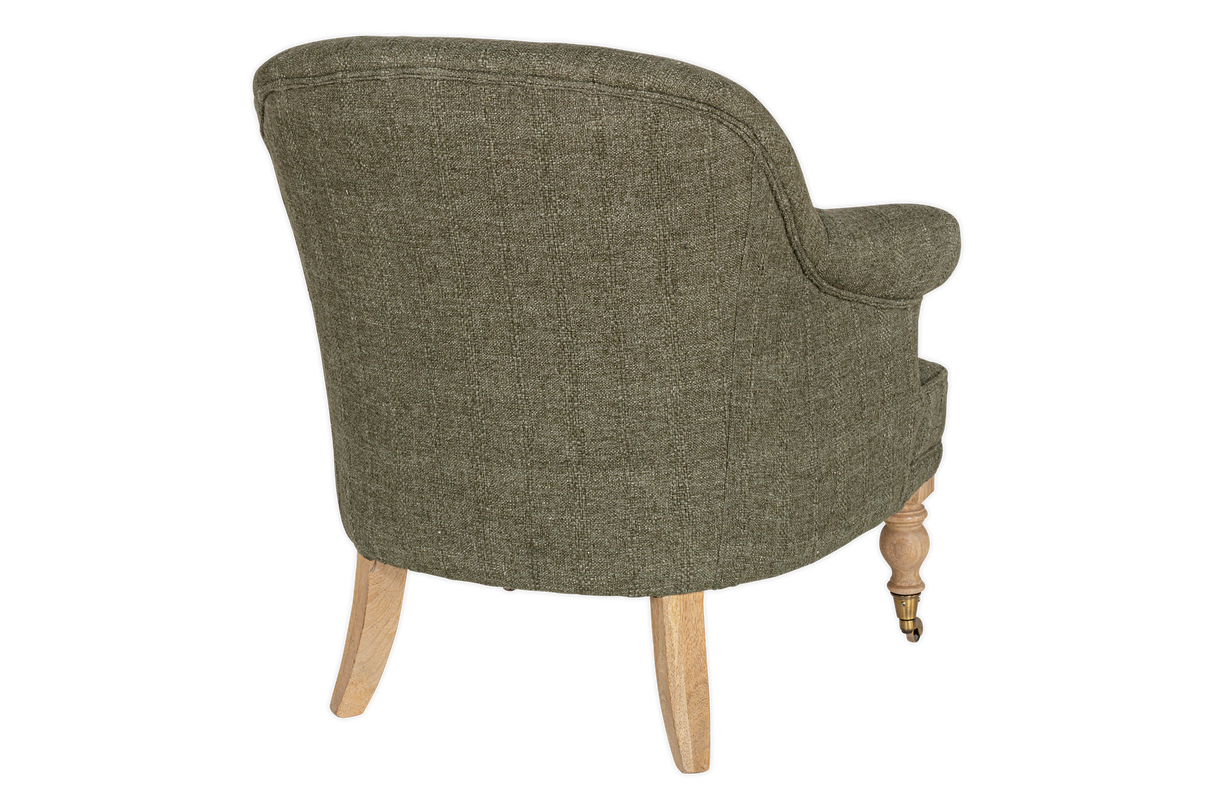 Nkuku Kiana Cotton Armchair Moss
