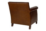 Nkuku Knada Leather Armchair Chocolate Brown