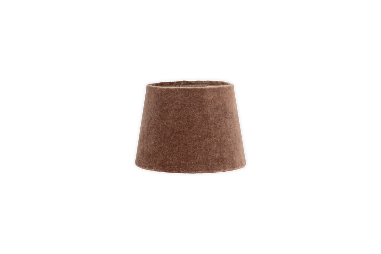 Nkuku Mendai Velvet & Linen Lampshade Mocha Small