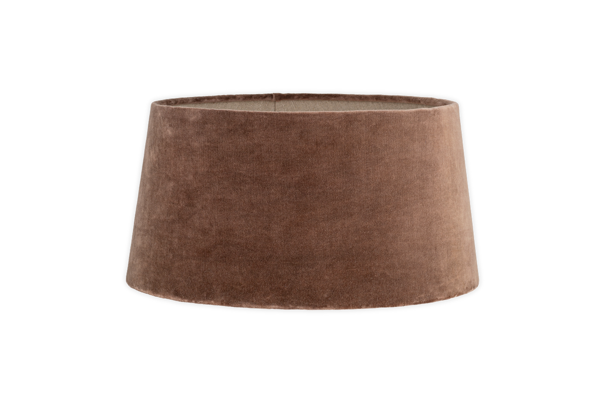 Nkuku Mendai Velvet & Linen Lampshade Mocha Large