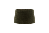 Nkuku Mendai Velvet & Linen Lampshade Moss Green Medium