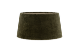 Nkuku Mendai Velvet & Linen Lampshade Moss Green Large