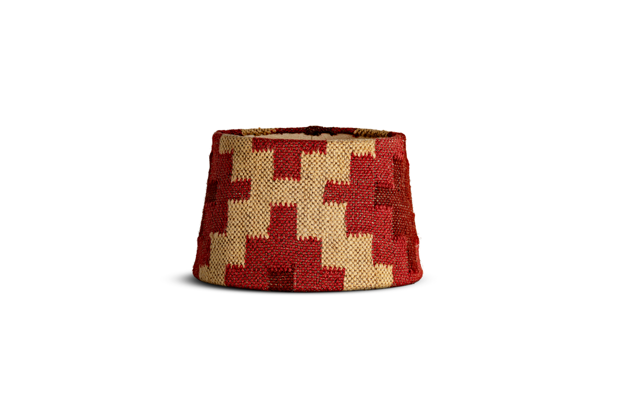 Nkuku Kaadu Jute Kilim Lampshade Rust & Natural Medium