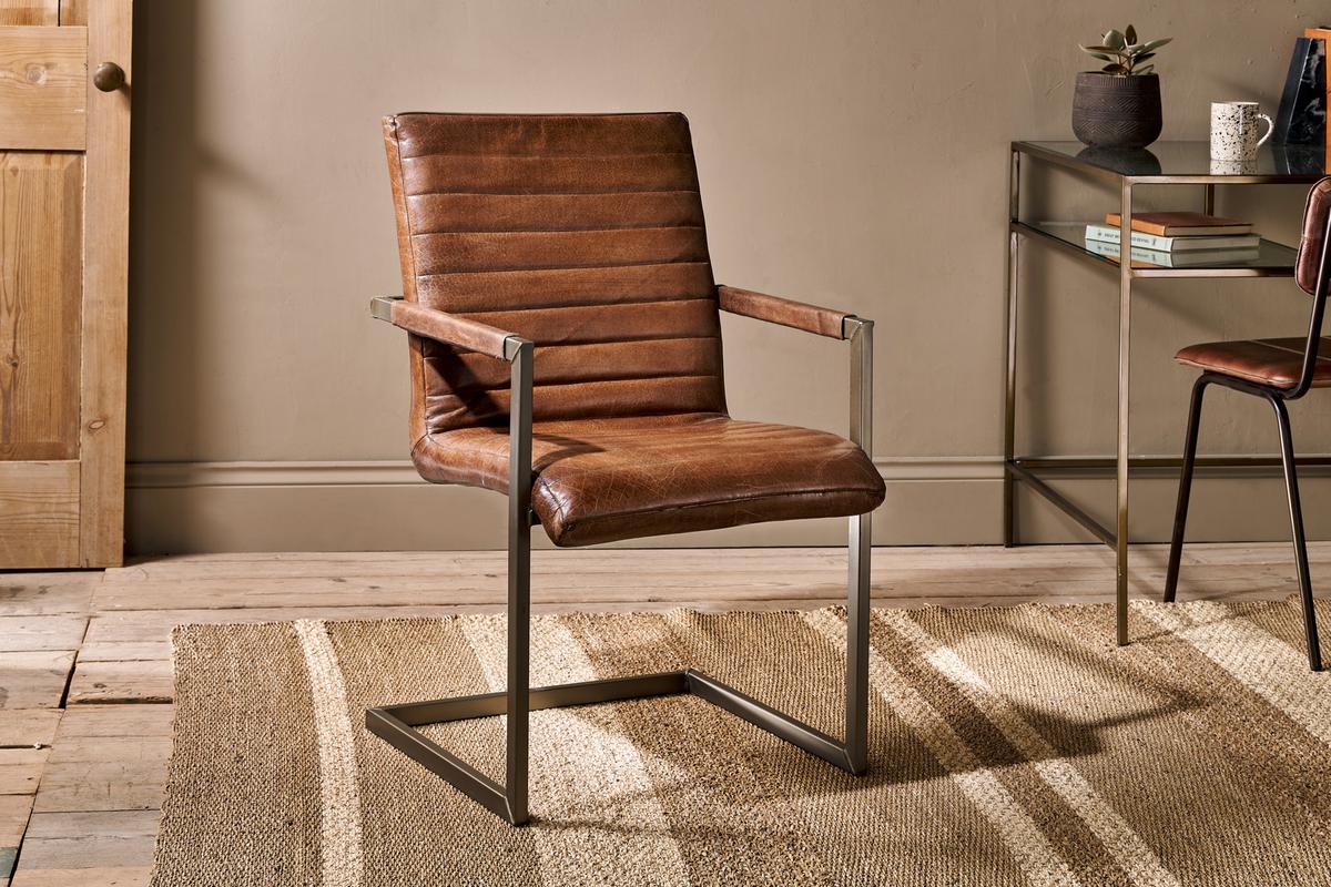 Nkuku Wamma Leather Desk Chair