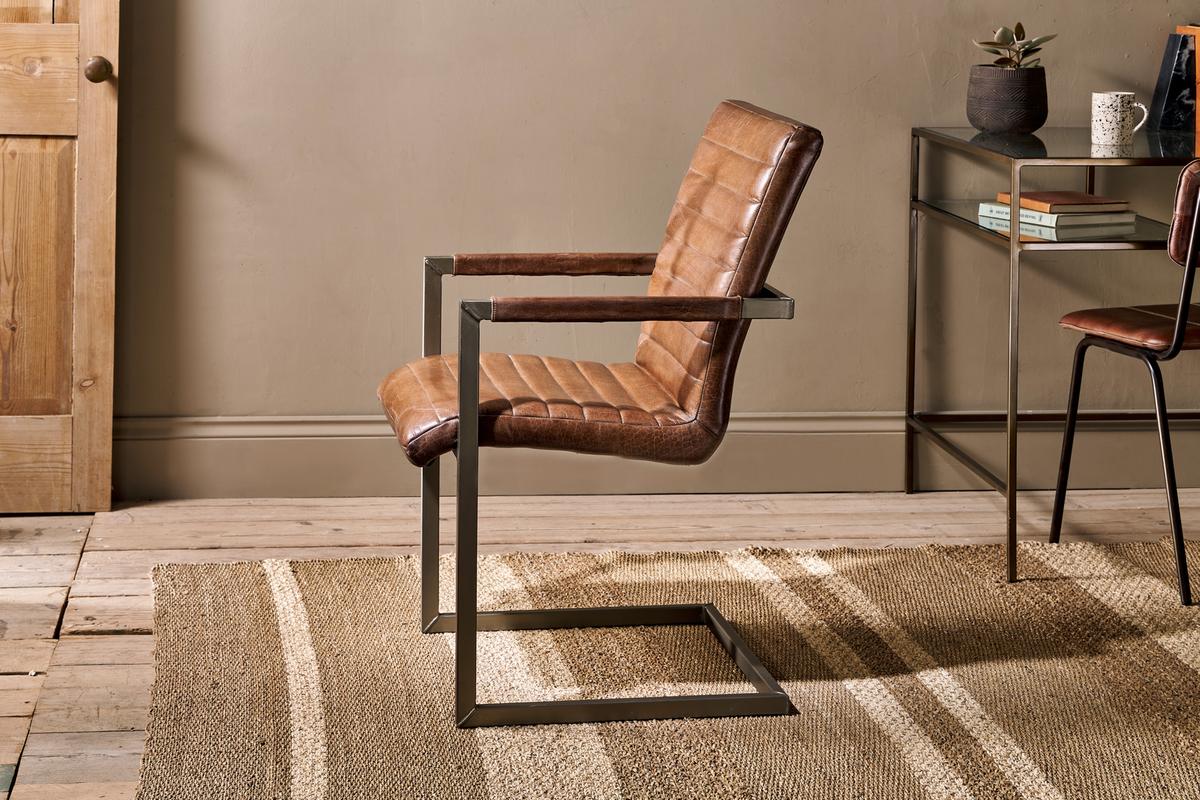 Nkuku Wamma Leather Desk Chair