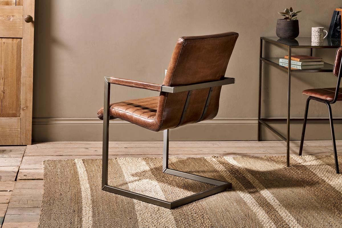 Nkuku Wamma Leather Desk Chair