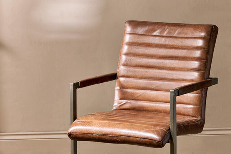 Nkuku Wamma Leather Desk Chair