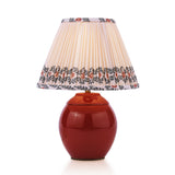 Joules Wentworth Table Lamp Red Ceramic and Matt Antique Brass With Shade