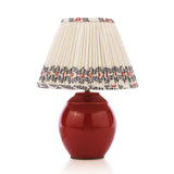 Joules Wentworth Table Lamp Red Ceramic and Matt Antique Brass With Shade