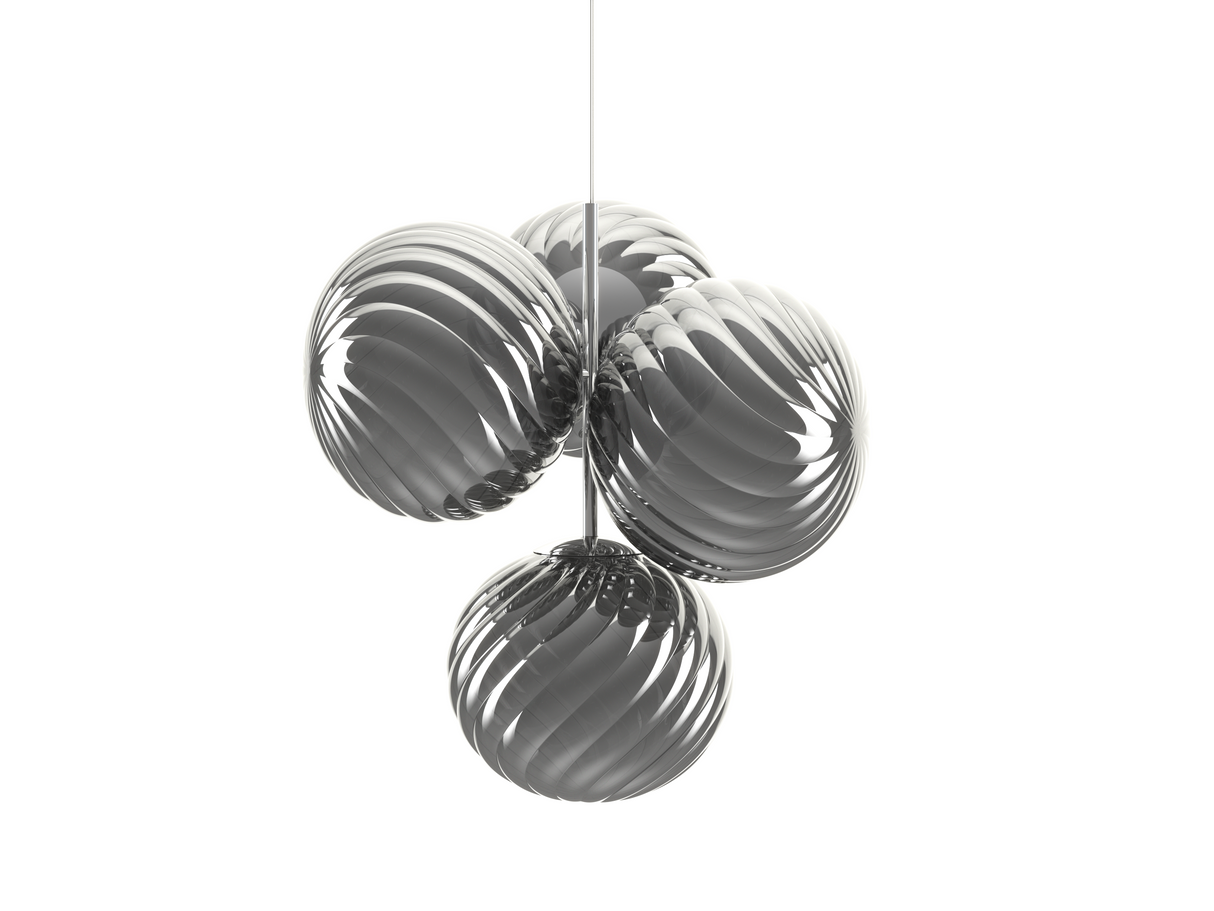 Tom Dixon Whirl Chandelier Small Silver LED